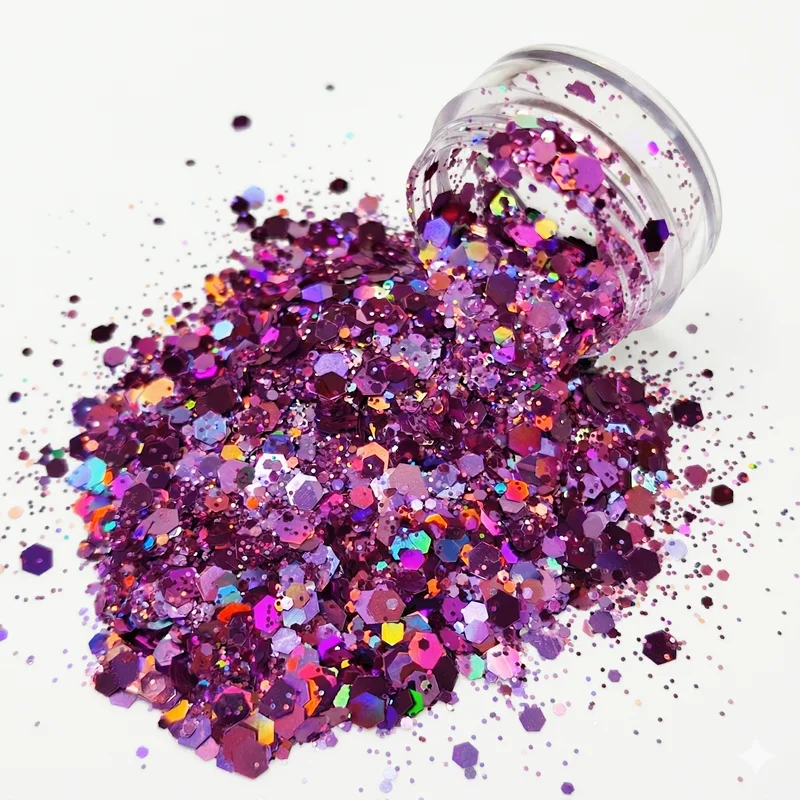 PN Holo glitter mix No.04 Rose