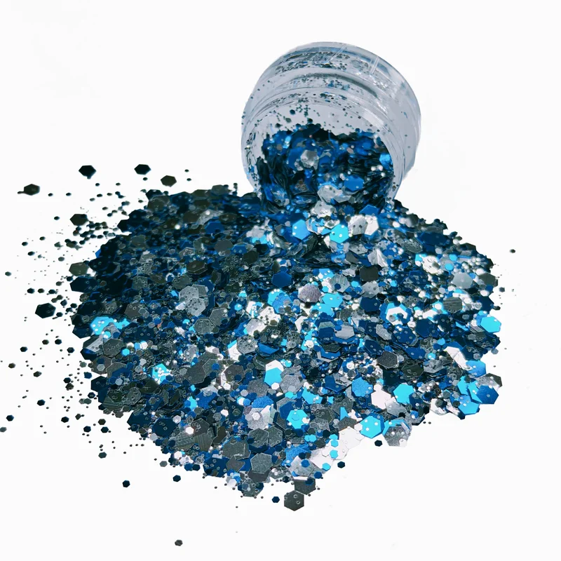 PN Holo glitter mix No.23 Ice Blue