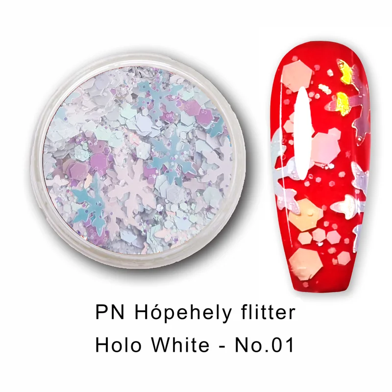 PN Hópehely flitter - Holo White - No.01