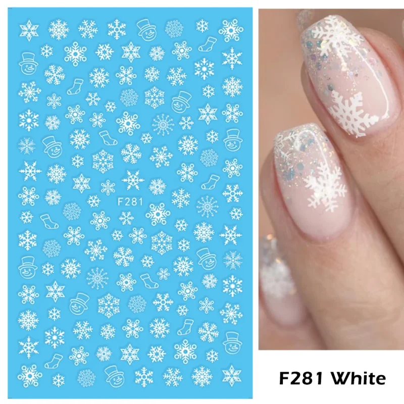 Köröm matrica 3D-s No.F281 - White-35