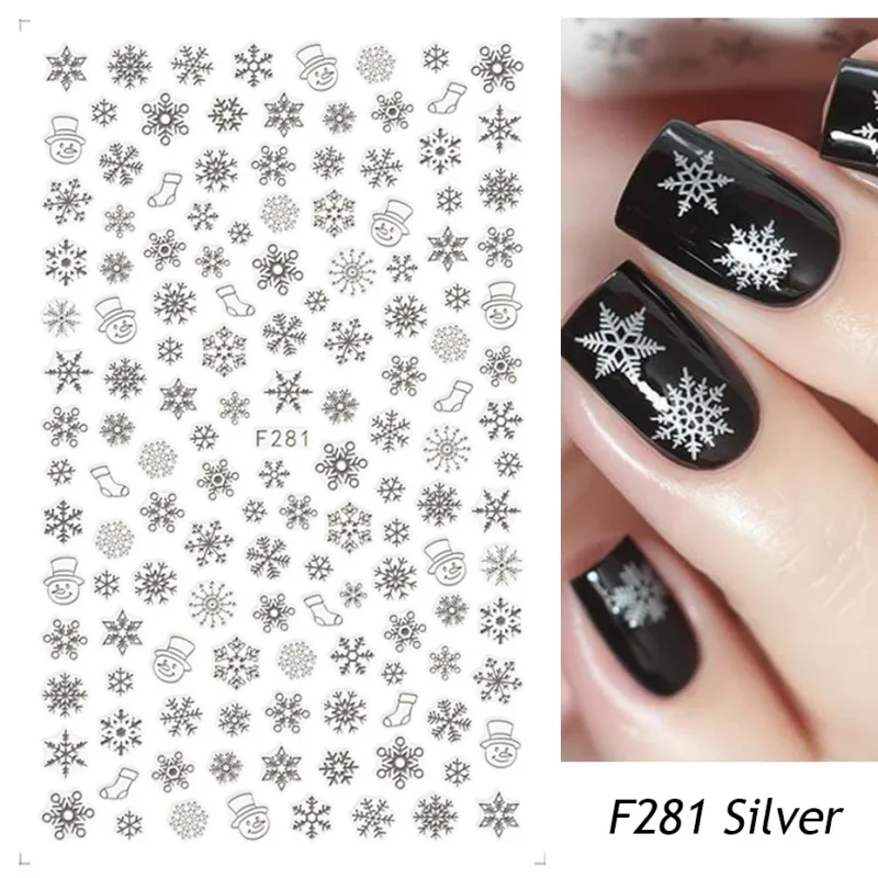 Köröm matrica 3D-s No.F281 - Black-36