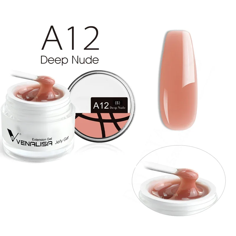 Venalisa Jelly Gel - új formula - 15 ml építőzselé - A12S Deep Nude