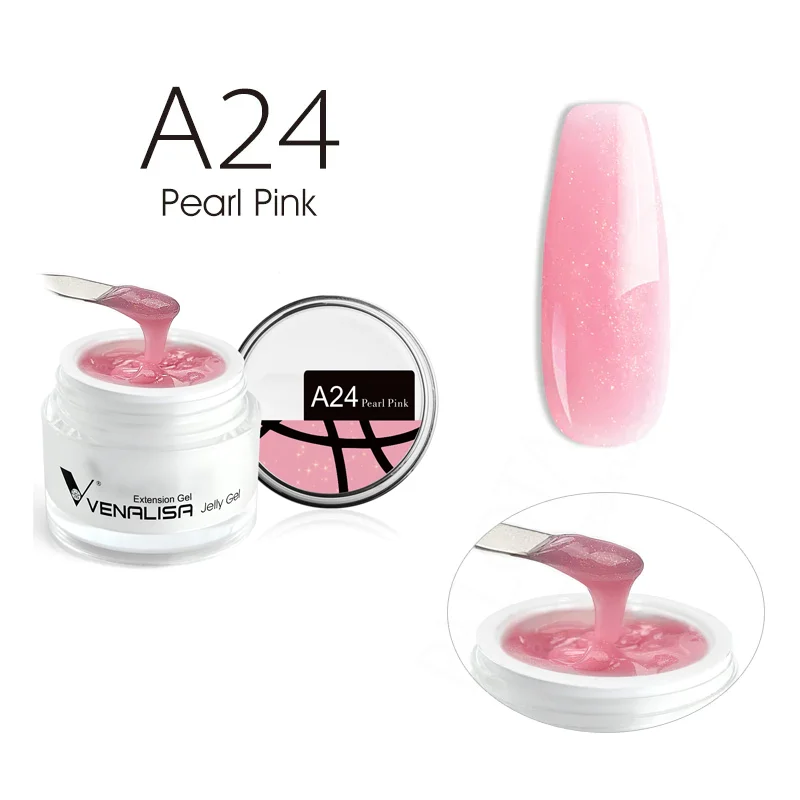 Venalisa Jelly Gel - új formula - 15 ml építőzselé - A24S Pearl Pink