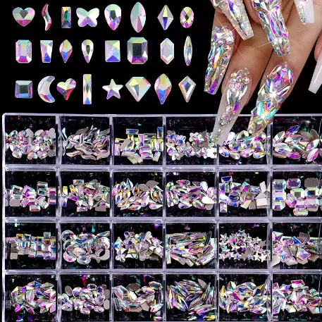 Crystal AB Formakövek boxban 24x25 db