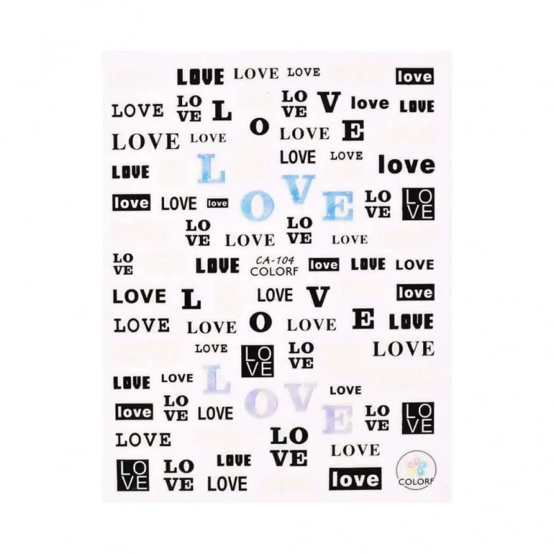 Köröm matrica 3D-s - Love - No.CA104- 71