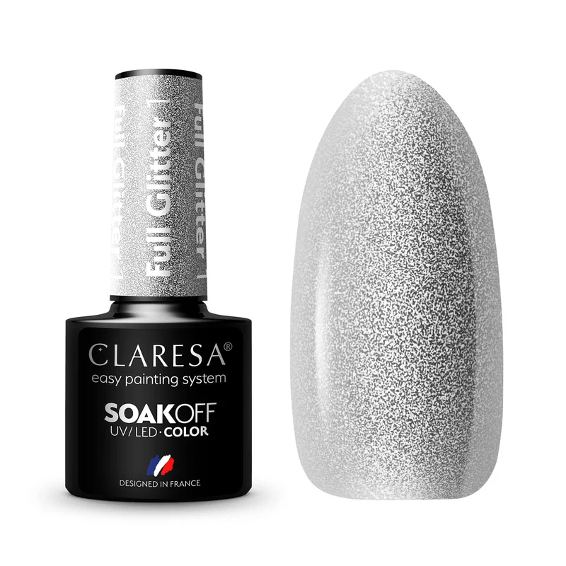 CLARESA UV/LED gél lakk 5g - FULL GLITTER 1