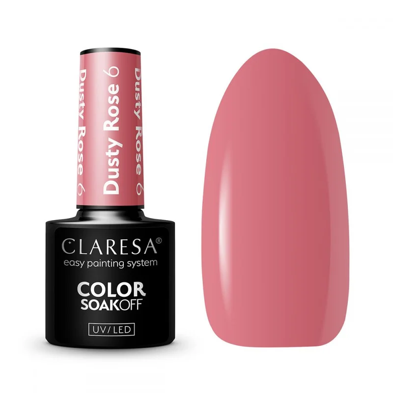 CLARESA UV/LED gél lakk 5g - DUSTY ROSE 6