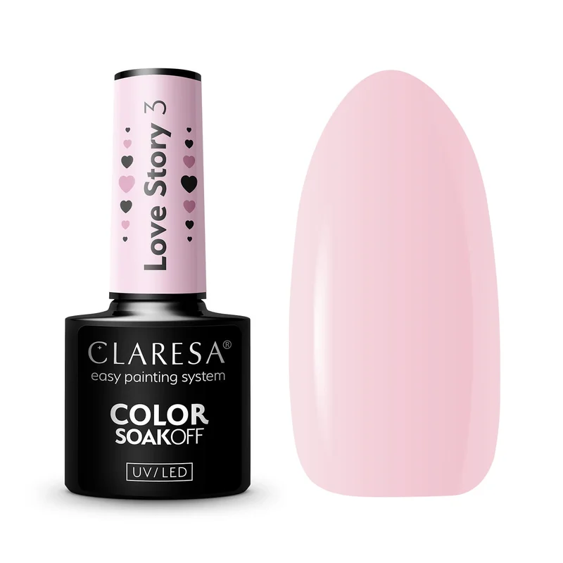 CLARESA UV/LED gél lakk 5g - LOVE STORY 3