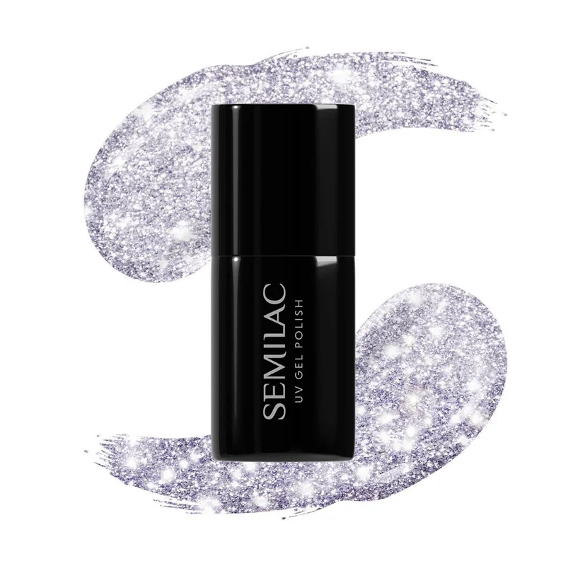 SEMILAC UV/LED Gél Lakk 7ml - 461 - HEMA FREE - Hollywood Silver