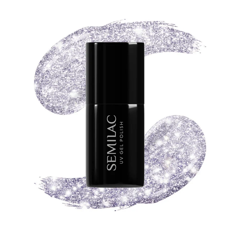 SEMILAC UV/LED Gél Lakk 7ml - 461 - HEMA FREE - Hollywood Silver