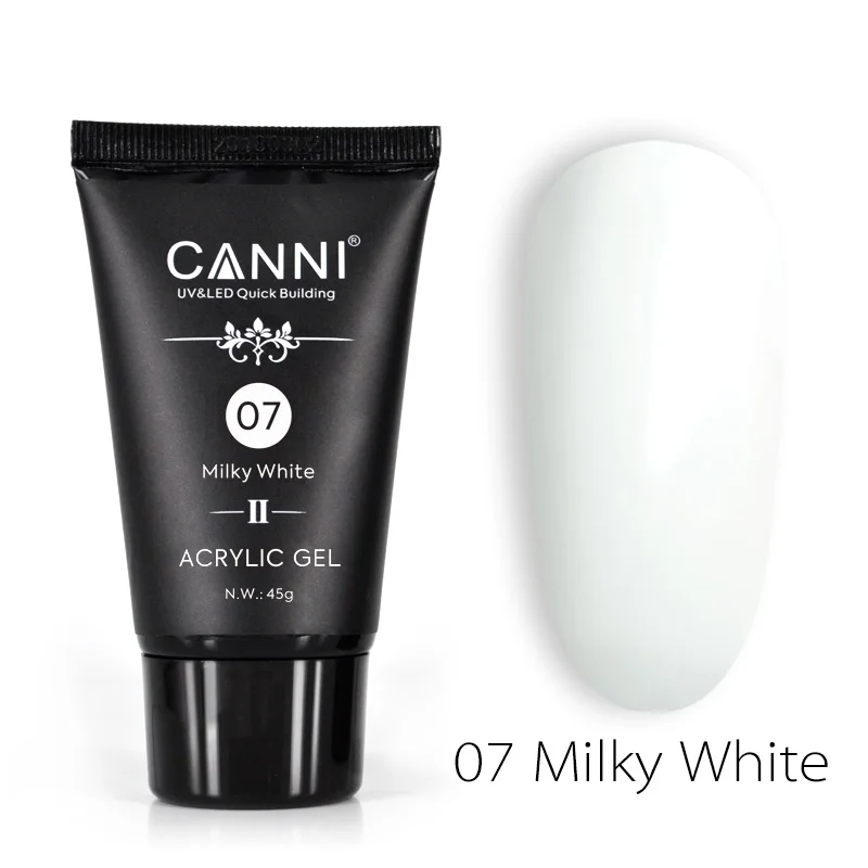 CANNI Akril Gél - Új formula - 45g - No.07 Milky White