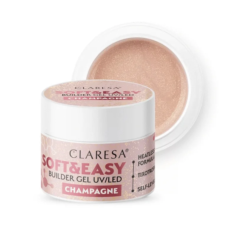 CLARESA Soft&Easy Builder Gél 12g - Champagne / Shimmery