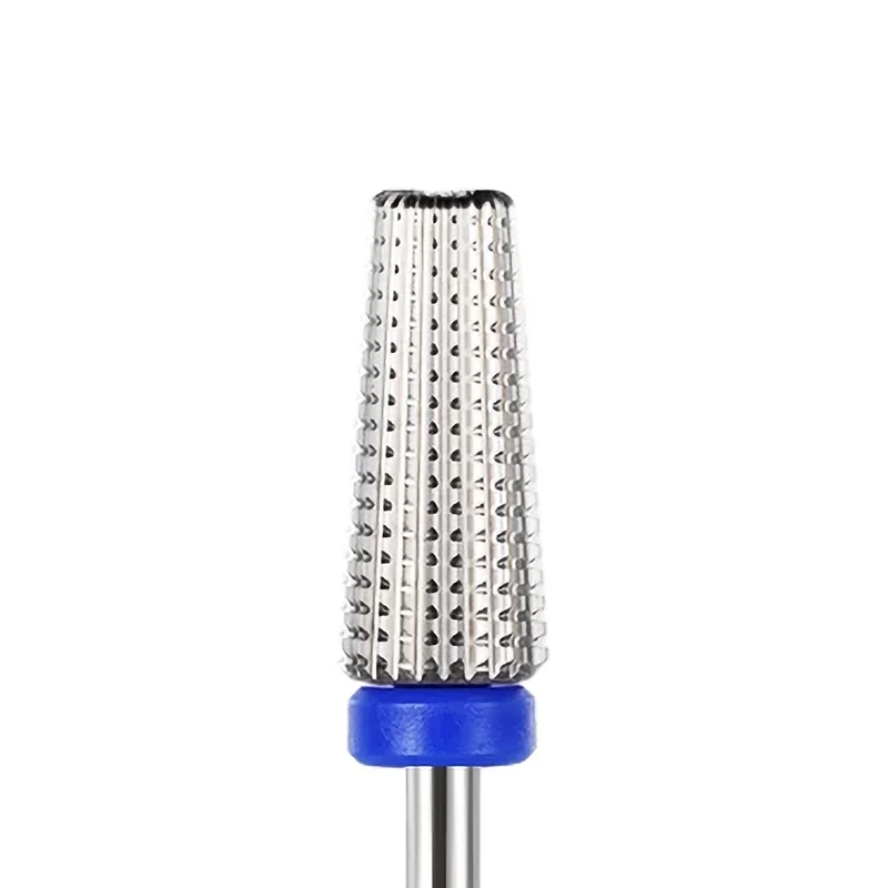 Karbid csiszolófej - hard cone, volcano egyenes végű - közepes (kék)