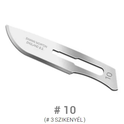 Swann-Morton steril szénacél szikepenge #10 méret (1db)