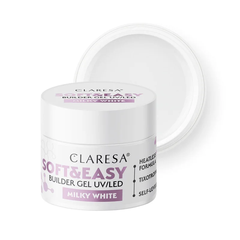 CLARESA Soft&Easy Builder Gél 12g - Milky White