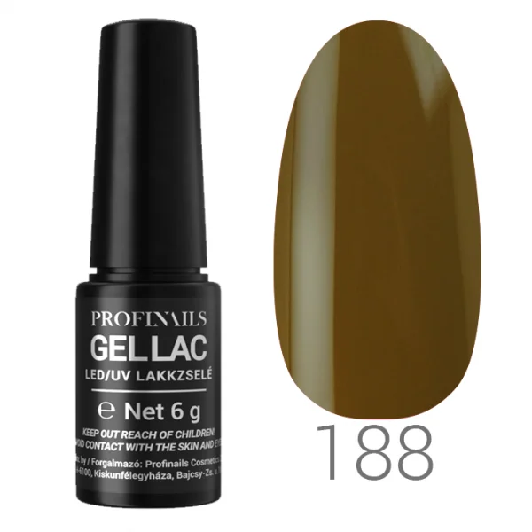 Profinails Gel Lac LED/UV lakkzselé 6gr No.188