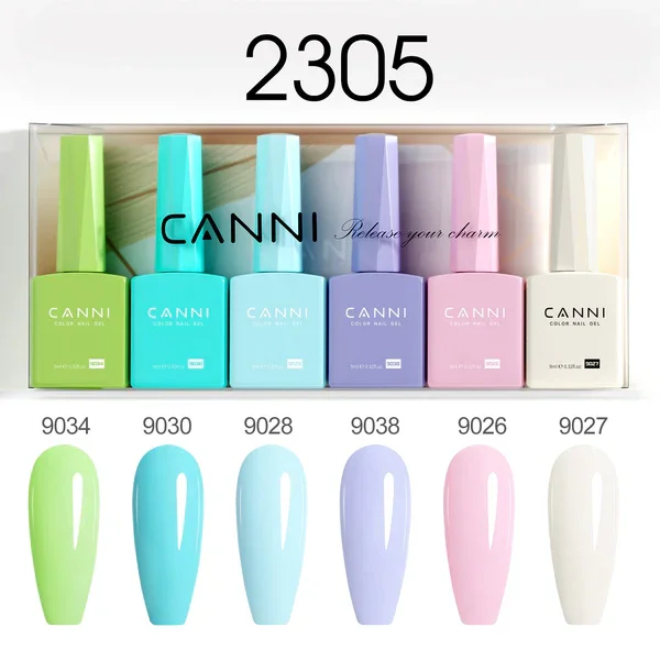 CANNI HEMA FREE UV/LED gél lakk szett 6x9ml - 2305 - Colorful Kaleidoscope