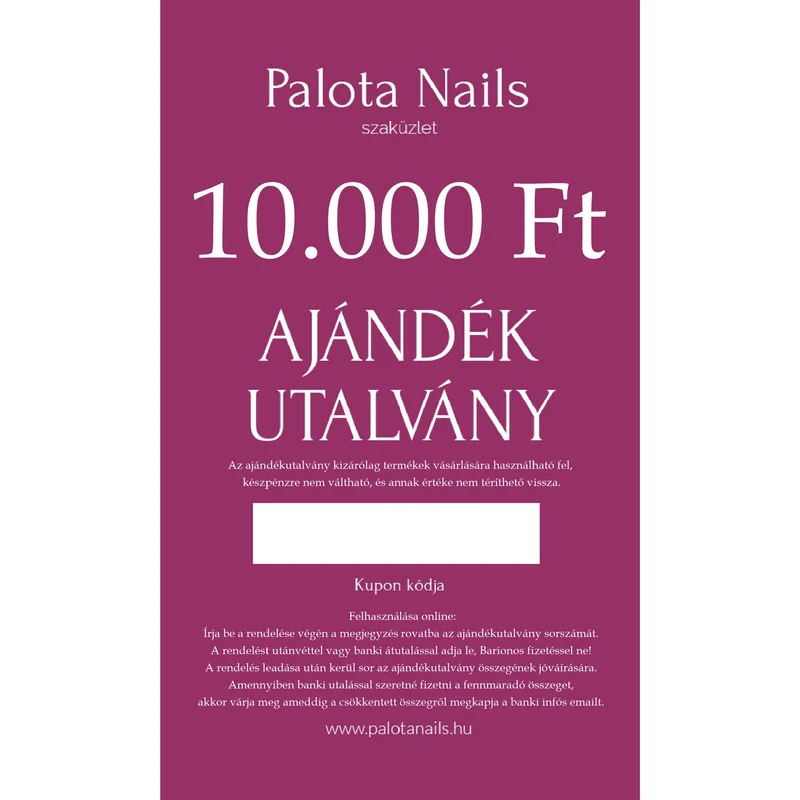 Ajándékutalvány 10.000 Ft