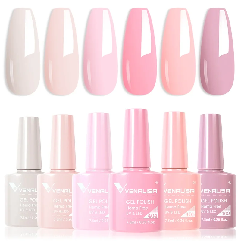 Venalisa 6 db-os UV/LED Gél lakk szett - 2207 - Pink Hema Free