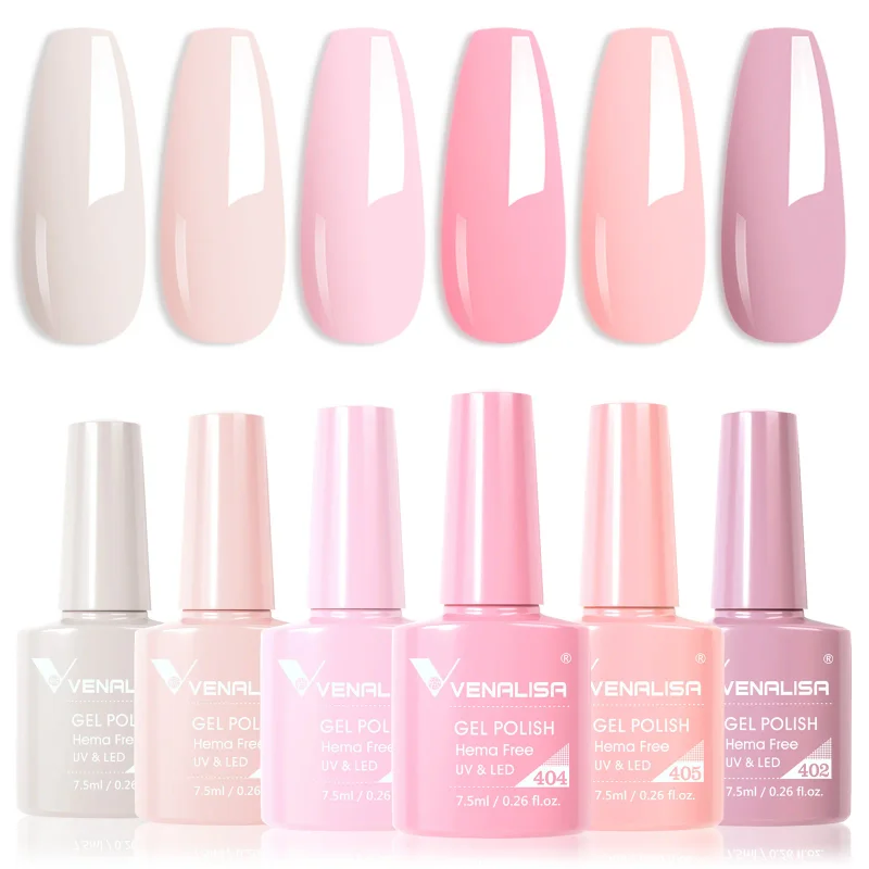 Venalisa 6 db-os UV/LED Gél lakk szett - 2207 - Pink Hema Free