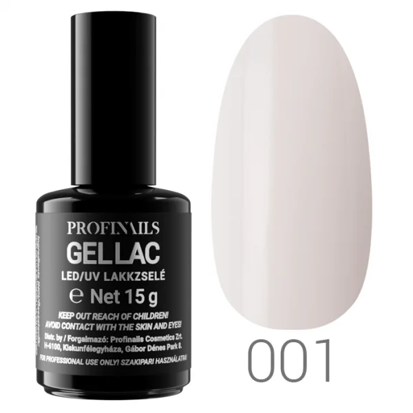 Profinails Gel Lac LED/UV lakkzselé 15gr No.001 White