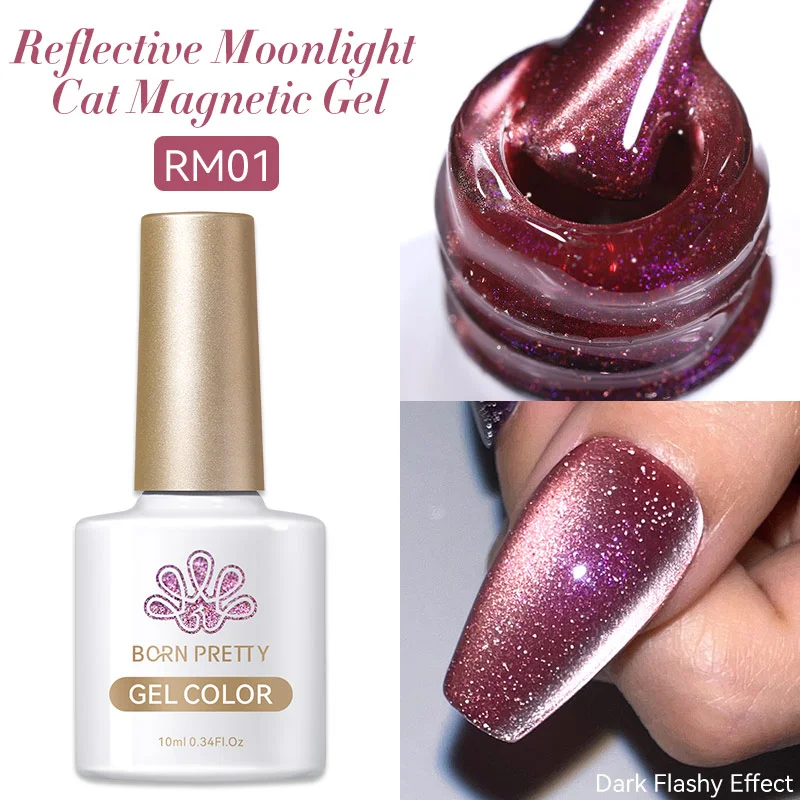 Born Pretty Reflective Moonlight Cat Magnetic UV/LED gél lakk 10 ml - RM01