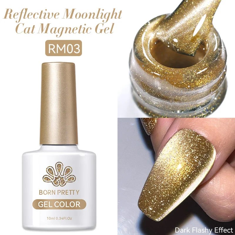 Born Pretty Reflective Moonlight Cat Magnetic UV/LED gél lakk 10 ml - RM03