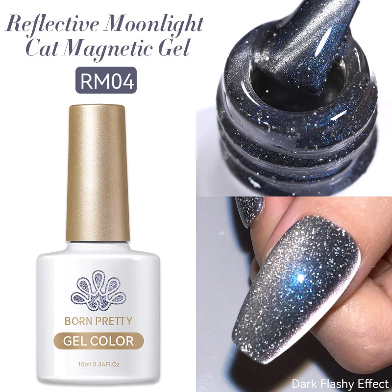 Born Pretty Reflective Moonlight Cat Magnetic UV/LED gél lakk 10 ml - RM04