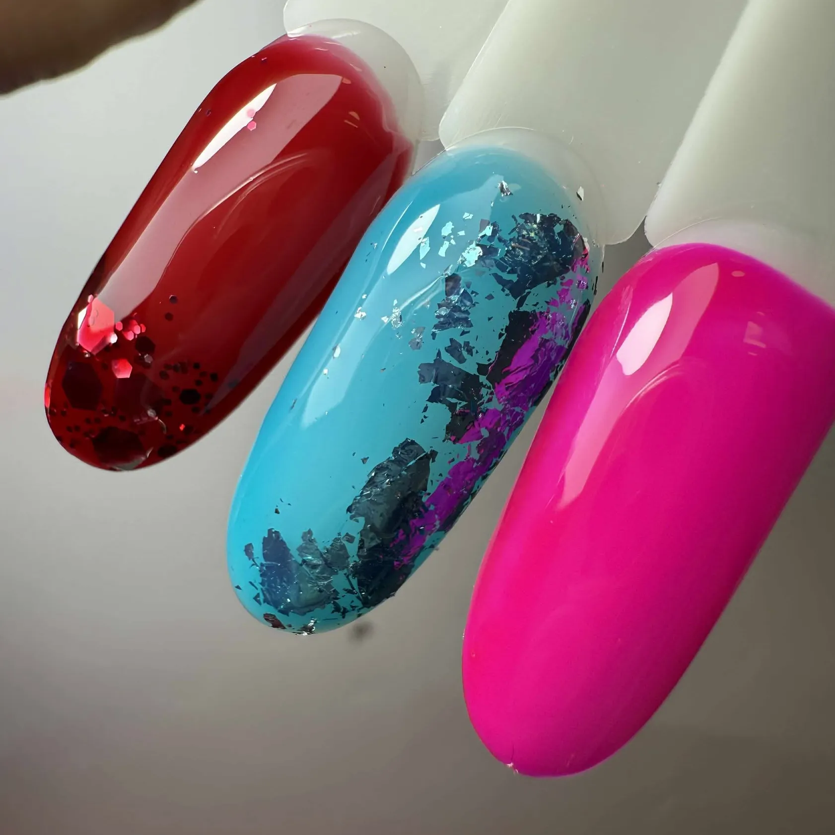 Glass Art technika jelly színekkel - gyönyörű átlátszó nail art design