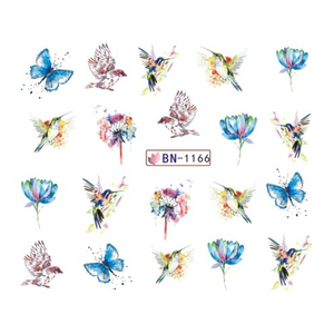 Köröm matrica No.1166 pillangós -8