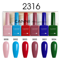 CANNI HEMA FREE UV/LED gél lakk szett 6x9ml - 2316