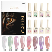 CANNI HEMA FREE  szett 8x9ml - No.02 - Pink Planet Cat Eye Collection