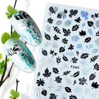 Köröm matrica 3D-s No.F660 fekete-ezüst