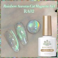 BORN PRETTY Rainbow Aurora Cat Magnetic UV/LED gél lakk 10 ml - RA02