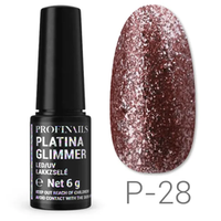Profinails Platina Glimmer LED/UV lakkzselé 6gr P-28