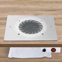 Asztalba beépíthető porelszívó 60W   *A védőrács síkban van az asztallal