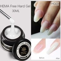 BORN PRETTY PRO Hard Gel építőzselé 30 ml - HG03 - White Glitter