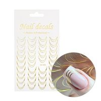 Öntapadó francia matrica - dupla/tripla vonalas - arany -44