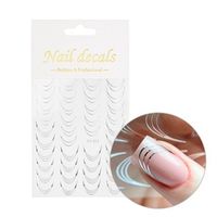 Öntapadó francia matrica - dupla/tripla vonalas - ezüst -83