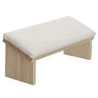 Professzionális kéztámasz - fehér műbőr fa lábbal