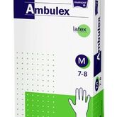 Ambulex Púderes Latex gumikesztyű - M méret 100 db