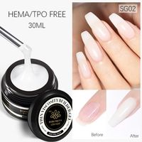 BORN PRETTY PRO Soft Gel építőzselé 30 ml - SG02 - Milky White