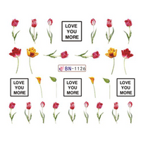 Köröm matrica No.1126 tulipános-47