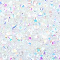 Körömdíszítő strasszkövek 200 db - Transparent AB ss3