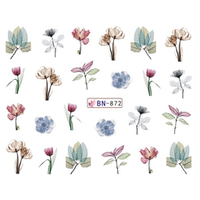 Köröm matrica No.872 Fátyol virágok -34