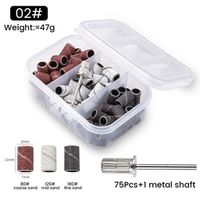 Csiszológyűrű - 75 db - boxban, befogószárral