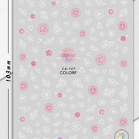 Köröm matrica 3D-s No.CA147 - 138 Fehér virágok