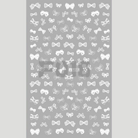 Köröm matrica 3D-s No.F018 fehér masni