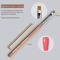 Born Pretty ecset - egyenes szőrű 0,8 cm #4