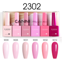 CANNI HEMA FREE UV/LED gél lakk szett 6x9ml - 2302 - Pink Champagne Dreams